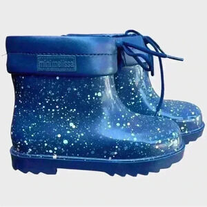 NIB MINI MELISSA Rain/Snow Boots II Blue - Size 10